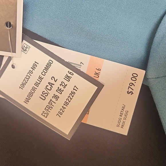 NWT Nine West Light Blue Satin Lined Blazer W Matching Skirt Set, Size 2 - Picture 10 of 11